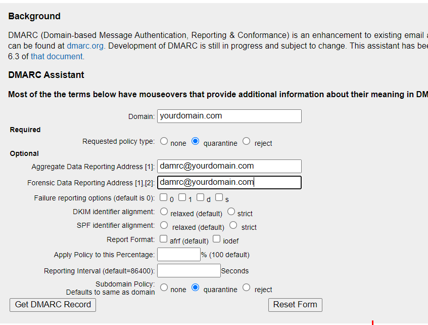 generate-dmarc-record-online