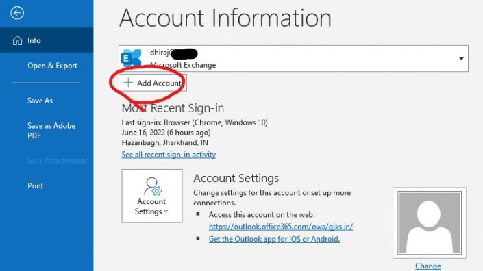 zimbra mail configuration in outlook