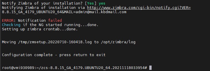 Let's setup Zimbra 9.0.0 on Ubuntu 18.0.4 and configure letsencrypt SSL  certificates on it - Postbox Consultancy Services