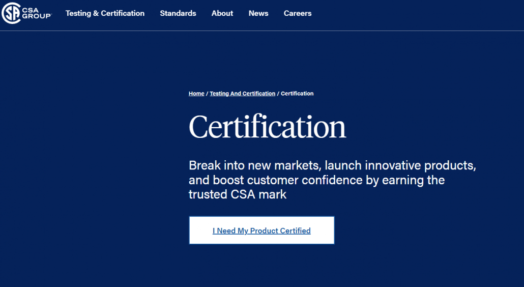 CSA certification
