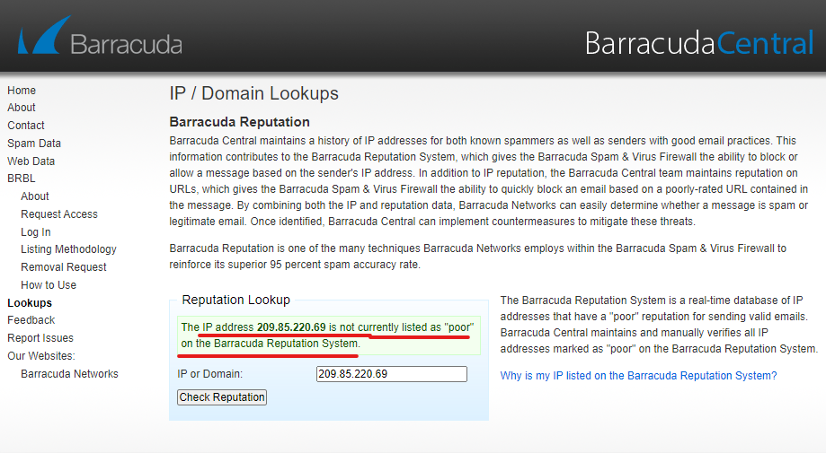 Barracuda domain reputation